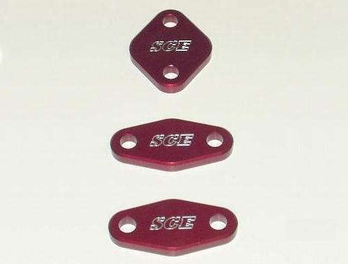 * Supercar Engineering EGR Block-Off Plates, CNC Engraved - Red